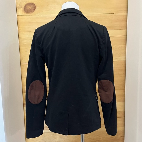 Jersey knit Blazer with faux suede elbow patches and silk lining Size M - Picture 1 of 7